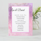 Faire-part de mariage - Aquarelle rose (Debout devant)