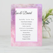 Faire-part de mariage - Aquarelle rose (Debout devant)