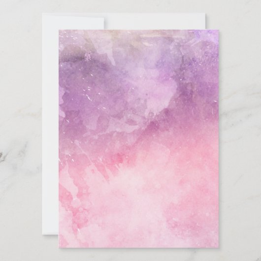 Faire-part de mariage - Aquarelle rose (Dos)