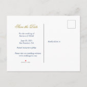 Faire-part de mariage aquarelle Souci  (Dos)