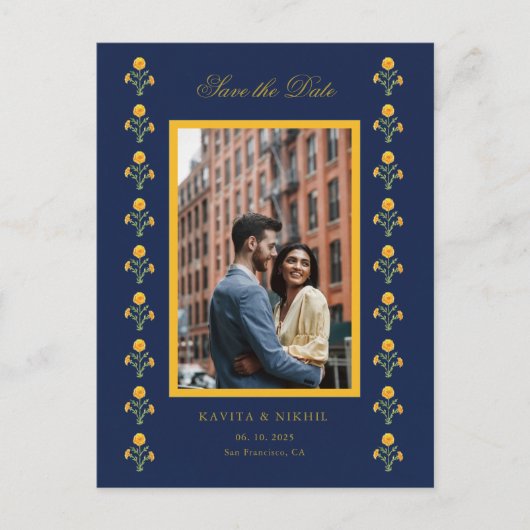 Faire-part de mariage aquarelle Souci  (Devant)