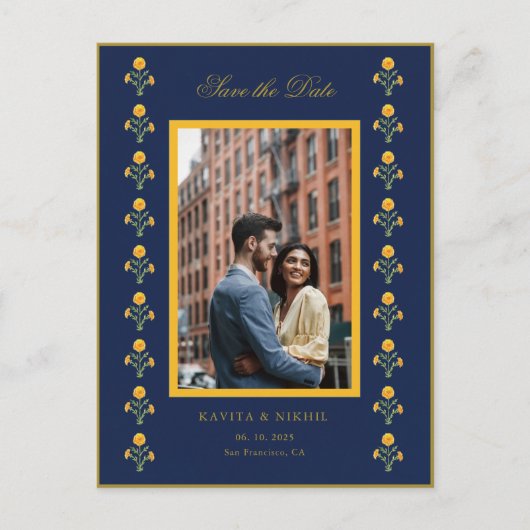 Faire-part de mariage aquarelle Souci  (Devant)