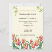 Faire-part de mariage Aquarelle Tulipe de perroque (Devant)