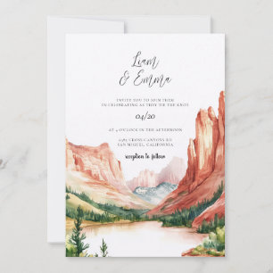 Faire-part de mariage aquarelle Utah