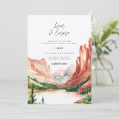 Faire-part de mariage aquarelle Utah (Debout devant)