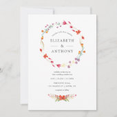 Faire-part de mariage Aquarelle Wildflower (Devant)