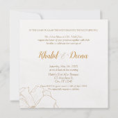 Faire-part de mariage Arabe Et Anglais Sur Deux Cô (Dos)