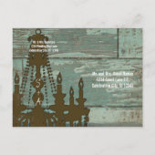 Faire-part de mariage Arbre à feuilles en forme de (Dos)