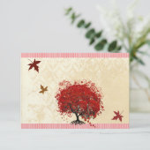 Faire-part de mariage Arbre aux feuilles rouges de (Debout devant)
