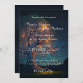 Faire-part de mariage | Arbre avec lumières (Devant / Derrière)