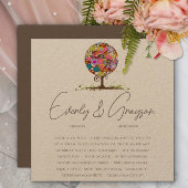 Faire-part de mariage Arbre d'amour Fleur Caprice