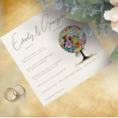 Faire-part de mariage Arbre d'amour Fleur Caprice