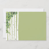 Faire-part de mariage arbre de bouleau oiseaux d'a (Dos)
