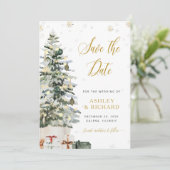 Faire-Part de Mariage Arbre de Noël (Debout devant)