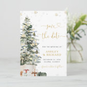 Faire-Part de Mariage Arbre de Noël (Debout devant)