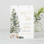 Faire-Part de Mariage Arbre de Noël (Debout devant)