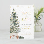 Faire-Part de Mariage Arbre de Noël (Debout devant)