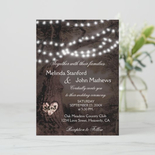 Faire-part de mariage | Arbre des lumières (Debout devant)