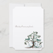 Faire-part de mariage Arbre Turquoise et Marron Oi (Dos)
