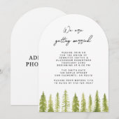 Faire-part de mariage Arbres à l'aquarelle (Devant / Derrière)