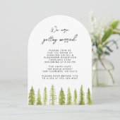 Faire-part de mariage Arbres à l'aquarelle (Debout devant)