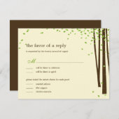 Faire-Part de Mariage Arbres de la Forêt - Vert (Devant / Derrière)