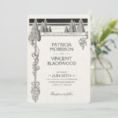 Faire-Part de Mariage Arbres Vintage (Debout devant)
