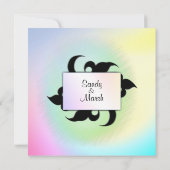 Faire-part de mariage arc-en-ciel Fleur de lis (Dos)