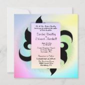 Faire-part de mariage arc-en-ciel Fleur de lis (Devant)