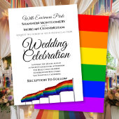 Faire-part de mariage arc-en-ciel gay pride - Text