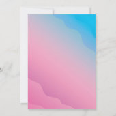 Faire-part de mariage arc-en-ciel rose moderne (Dos)