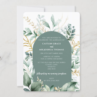 Faire-part de mariage Arc Floral Sage