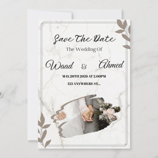 Faire-part de mariage arch | Esthétique moderne (Devant)