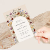 Faire-part de mariage arche bohème chic