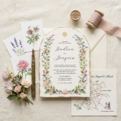 Faire-part de mariage Arche de Fleurs Sauvages