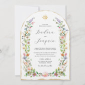 Faire-part de mariage Arche de Fleurs Sauvages (Devant)