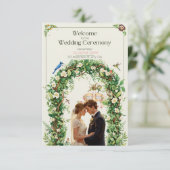 Faire-part de mariage Arche de forêt botanique  (Debout devant)