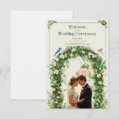 Faire-part de mariage Arche de forêt botanique  (Devant / Derrière)