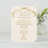 Faire-part de mariage Arche feuille or (Debout devant)