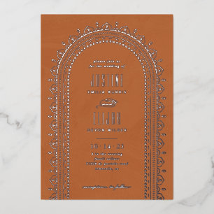 Faire-part de mariage Arche Ornate Phuile - Tan