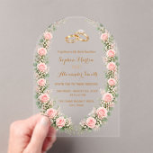 Faire-part de mariage Arche Transparente avec Rose (In situ (ordinateur de poche))