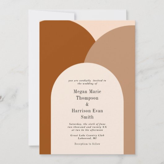 Faire-part de mariage Arches simples (Devant)