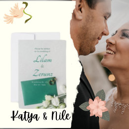 Faire-part de mariage argent en papier ultra épais