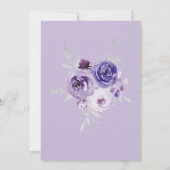 Faire-part de mariage argent et violet (Dos)