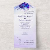 Faire-part de mariage argent et violet (À l'intérieur)