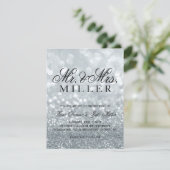 Faire-part de mariage - Argent Glit Fab (Debout devant)