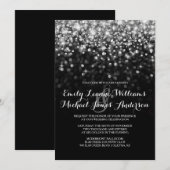 Faire-part de mariage argenté de charme de (Devant / Derrière)