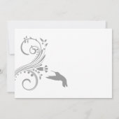 Faire-part de mariage argenté de colibri (Dos)
