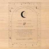 Faire-Part de Mariage Arqué Céleste (Recto)