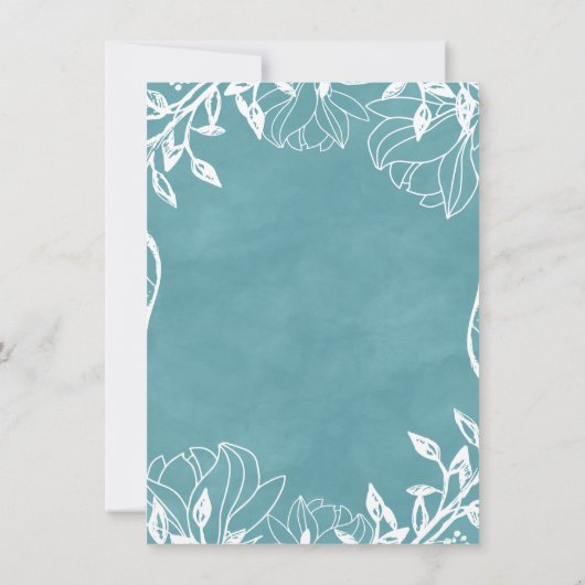 Faire-part de mariage Arrière - plan modifiable co (Dos)